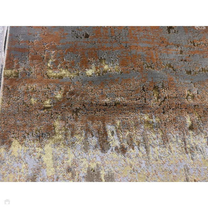 Aurora AU01 Dune Modern Abstract Distressed Marbled Metallic Shimmer Textured High-Density Soft Smooth Low Profile Polyblend Short-Pile Bronze/Gold/Rust Terracotta/Beige/Grey/Cream Rug-Asiatic Carpets-Rug Love - The Most Loved Rug Store