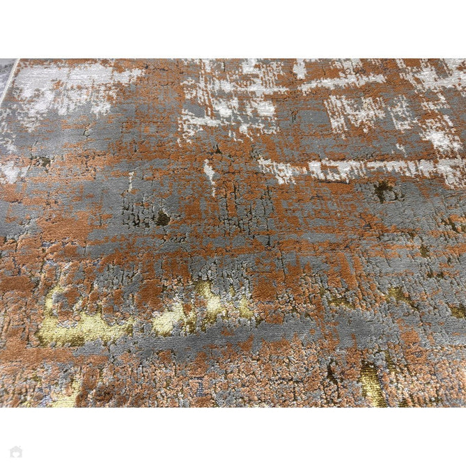 Aurora AU01 Dune Modern Abstract Distressed Marbled Metallic Shimmer Textured High-Density Soft Smooth Low Profile Polyblend Short-Pile Bronze/Gold/Rust Terracotta/Beige/Grey/Cream Rug-Asiatic Carpets-Rug Love - The Most Loved Rug Store