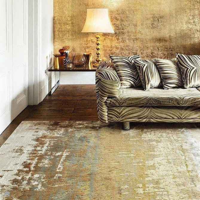 Aurora AU01 Dune Modern Abstract Distressed Marbled Metallic Shimmer Textured High-Density Soft Smooth Low Profile Polyblend Short-Pile Bronze/Gold/Rust Terracotta/Beige/Grey/Cream Rug-Asiatic Carpets-Rug Love - The Most Loved Rug Store