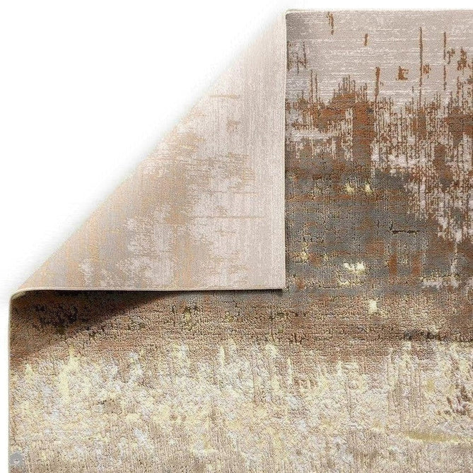Aurora AU01 Dune Modern Abstract Distressed Marbled Metallic Shimmer Textured High-Density Soft Smooth Low Profile Polyblend Short-Pile Bronze/Gold/Rust Terracotta/Beige/Grey/Cream Rug-Asiatic Carpets-Rug Love - The Most Loved Rug Store
