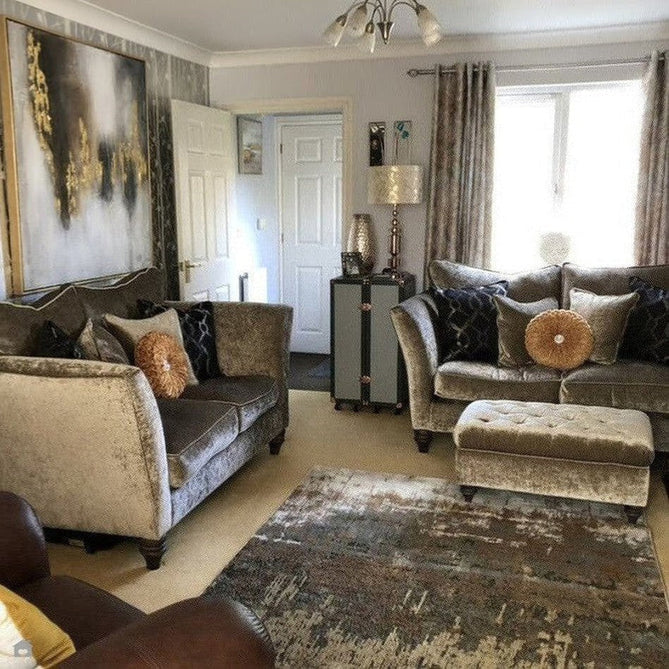 Aurora AU01 Dune Modern Abstract Distressed Marbled Metallic Shimmer Textured High-Density Soft Smooth Low Profile Polyblend Short-Pile Bronze/Gold/Rust Terracotta/Beige/Grey/Cream Rug-Asiatic Carpets-Rug Love - The Most Loved Rug Store