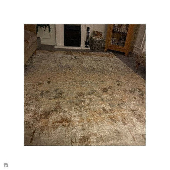 Aurora AU01 Dune Modern Abstract Distressed Marbled Metallic Shimmer Textured High-Density Soft Smooth Low Profile Polyblend Short-Pile Bronze/Gold/Rust Terracotta/Beige/Grey/Cream Rug-Asiatic Carpets-Rug Love - The Most Loved Rug Store