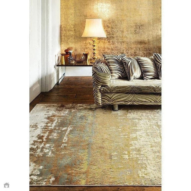 Aurora AU01 Dune Modern Abstract Distressed Marbled Metallic Shimmer Textured High-Density Soft Smooth Low Profile Polyblend Short-Pile Bronze/Gold/Rust Terracotta/Beige/Grey/Cream Rug-Asiatic Carpets-Rug Love - The Most Loved Rug Store