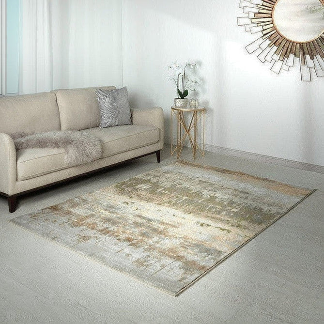 Aurora AU01 Dune Modern Abstract Distressed Marbled Metallic Shimmer Textured High-Density Soft Smooth Low Profile Polyblend Short-Pile Bronze/Gold/Rust Terracotta/Beige/Grey/Cream Rug-Asiatic Carpets-Rug Love - The Most Loved Rug Store
