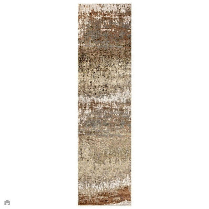 Aurora AU01 Dune Modern Abstract Distressed Marbled Metallic Shimmer Textured High-Density Soft Smooth Low Profile Polyblend Short-Pile Bronze/Gold/Rust Terracotta/Beige/Grey/Cream Runner-Asiatic Carpets-Rug Love - The Most Loved Rug Store