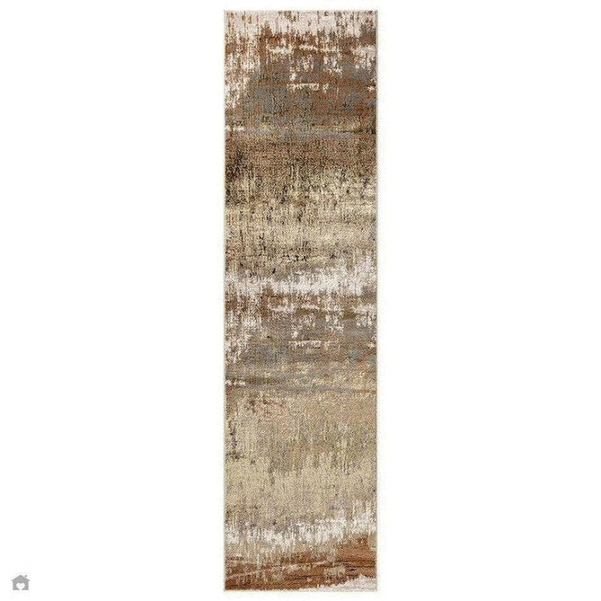 Aurora AU01 Dune Modern Abstract Distressed Marbled Metallic Shimmer Textured High-Density Soft Smooth Low Profile Polyblend Short-Pile Bronze/Gold/Rust Terracotta/Beige/Grey/Cream Runner-Asiatic Carpets-Rug Love - The Most Loved Rug Store
