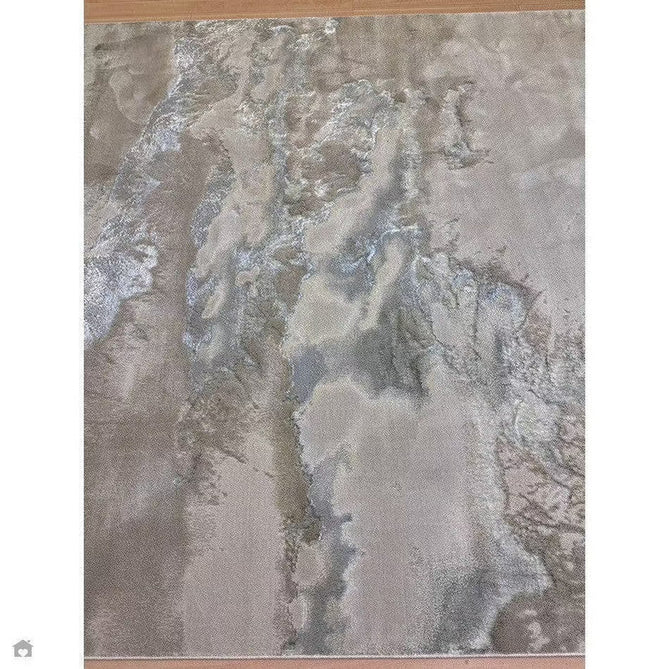 Aurora AU02 Cloud Modern Abstract Distressed Marbled Metallic Shimmer Textured High-Density Soft Smooth Low Profile Polyblend Short-Pile Grey/Beige/Silver/Cream/White Rug-Asiatic Carpets-Rug Love - The Most Loved Rug Store