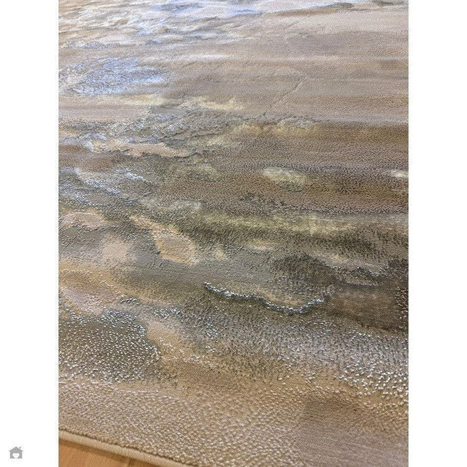 Aurora AU02 Cloud Modern Abstract Distressed Marbled Metallic Shimmer Textured High-Density Soft Smooth Low Profile Polyblend Short-Pile Grey/Beige/Silver/Cream/White Rug-Asiatic Carpets-Rug Love - The Most Loved Rug Store
