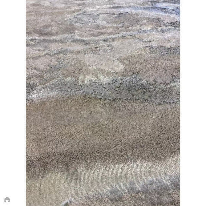 Aurora AU02 Cloud Modern Abstract Distressed Marbled Metallic Shimmer Textured High-Density Soft Smooth Low Profile Polyblend Short-Pile Grey/Beige/Silver/Cream/White Rug-Asiatic Carpets-Rug Love - The Most Loved Rug Store