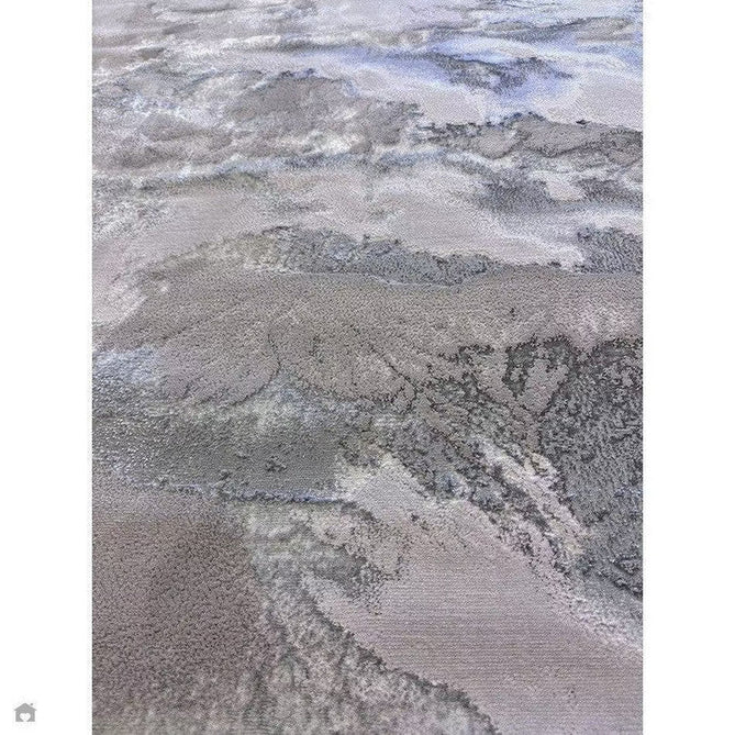 Aurora AU02 Cloud Modern Abstract Distressed Marbled Metallic Shimmer Textured High-Density Soft Smooth Low Profile Polyblend Short-Pile Grey/Beige/Silver/Cream/White Rug-Asiatic Carpets-Rug Love - The Most Loved Rug Store