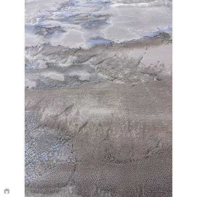 Aurora AU02 Cloud Modern Abstract Distressed Marbled Metallic Shimmer Textured High-Density Soft Smooth Low Profile Polyblend Short-Pile Grey/Beige/Silver/Cream/White Rug-Asiatic Carpets-Rug Love - The Most Loved Rug Store