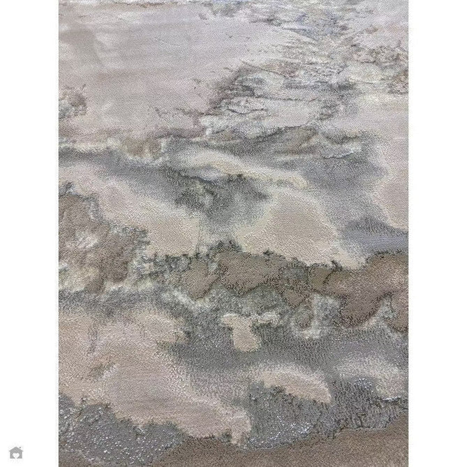 Aurora AU02 Cloud Modern Abstract Distressed Marbled Metallic Shimmer Textured High-Density Soft Smooth Low Profile Polyblend Short-Pile Grey/Beige/Silver/Cream/White Rug-Asiatic Carpets-Rug Love - The Most Loved Rug Store