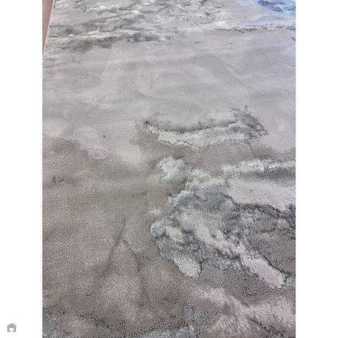 Aurora AU02 Cloud Modern Abstract Distressed Marbled Metallic Shimmer Textured High-Density Soft Smooth Low Profile Polyblend Short-Pile Grey/Beige/Silver/Cream/White Rug-Asiatic Carpets-Rug Love - The Most Loved Rug Store