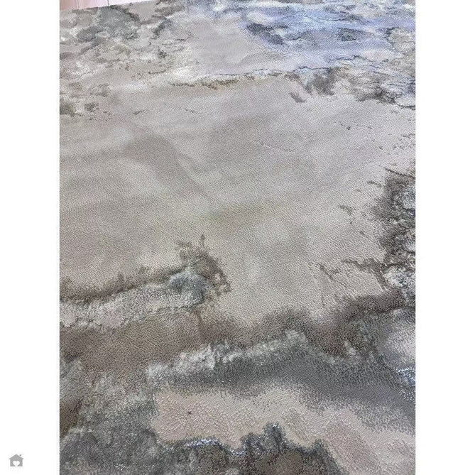 Aurora AU02 Cloud Modern Abstract Distressed Marbled Metallic Shimmer Textured High-Density Soft Smooth Low Profile Polyblend Short-Pile Grey/Beige/Silver/Cream/White Rug-Asiatic Carpets-Rug Love - The Most Loved Rug Store