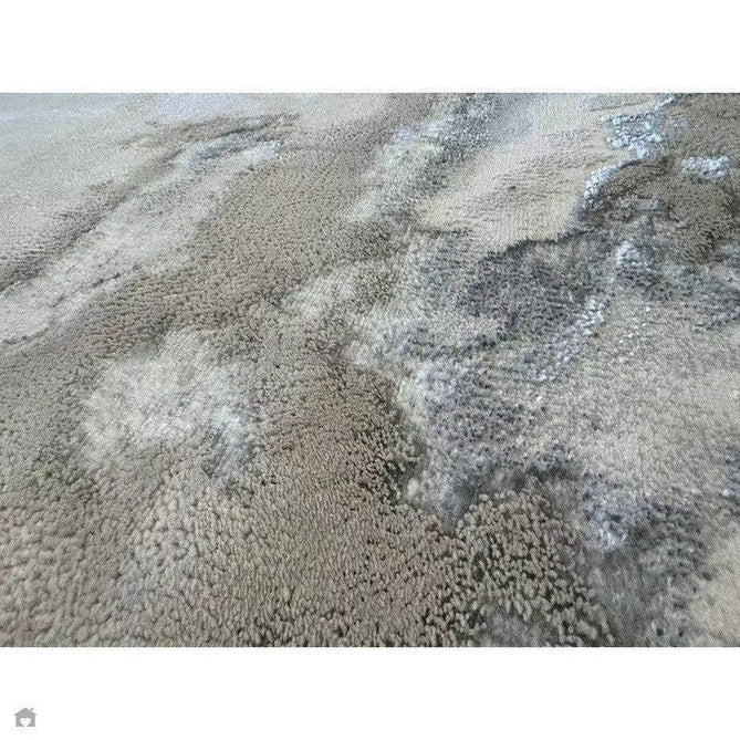 Aurora AU02 Cloud Modern Abstract Distressed Marbled Metallic Shimmer Textured High-Density Soft Smooth Low Profile Polyblend Short-Pile Grey/Beige/Silver/Cream/White Rug-Asiatic Carpets-Rug Love - The Most Loved Rug Store
