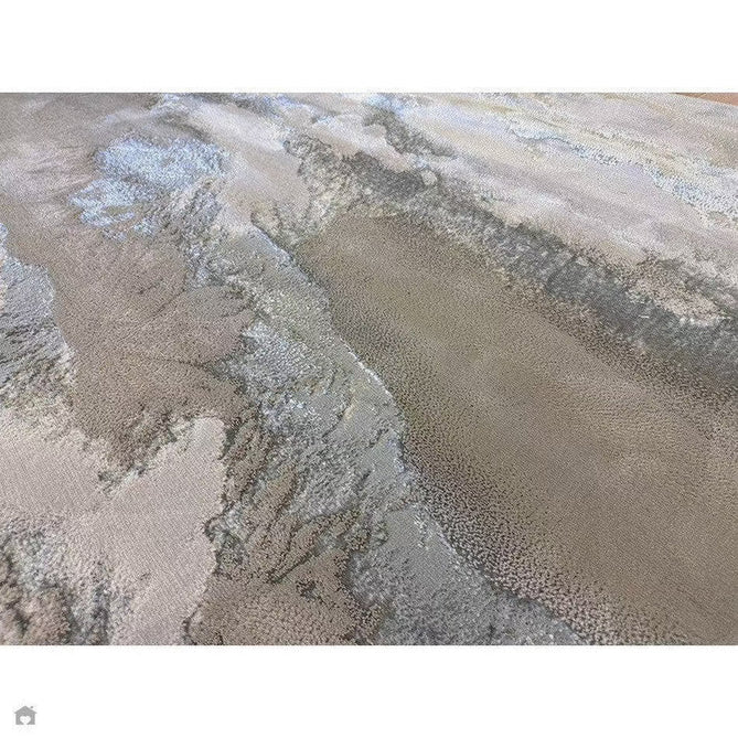 Aurora AU02 Cloud Modern Abstract Distressed Marbled Metallic Shimmer Textured High-Density Soft Smooth Low Profile Polyblend Short-Pile Grey/Beige/Silver/Cream/White Rug-Asiatic Carpets-Rug Love - The Most Loved Rug Store