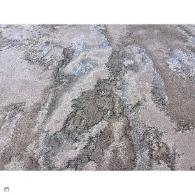 Aurora AU02 Cloud Modern Abstract Distressed Marbled Metallic Shimmer Textured High-Density Soft Smooth Low Profile Polyblend Short-Pile Grey/Beige/Silver/Cream/White Rug-Asiatic Carpets-Rug Love - The Most Loved Rug Store