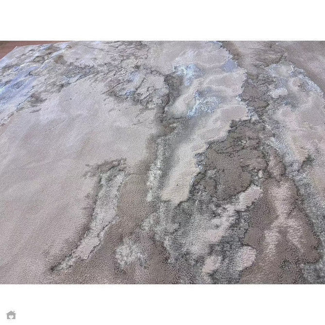 Aurora AU02 Cloud Modern Abstract Distressed Marbled Metallic Shimmer Textured High-Density Soft Smooth Low Profile Polyblend Short-Pile Grey/Beige/Silver/Cream/White Rug-Asiatic Carpets-Rug Love - The Most Loved Rug Store