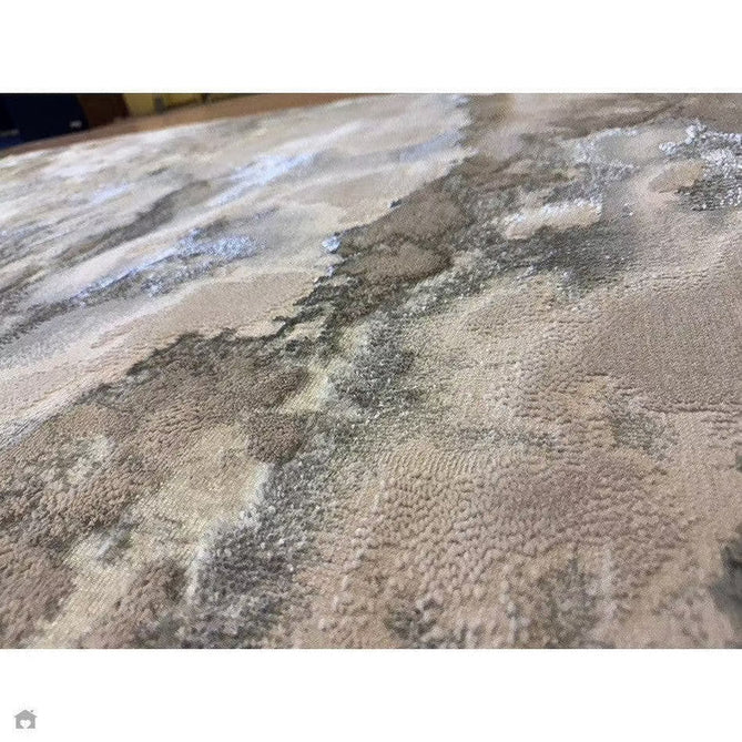 Aurora AU02 Cloud Modern Abstract Distressed Marbled Metallic Shimmer Textured High-Density Soft Smooth Low Profile Polyblend Short-Pile Grey/Beige/Silver/Cream/White Rug-Asiatic Carpets-Rug Love - The Most Loved Rug Store
