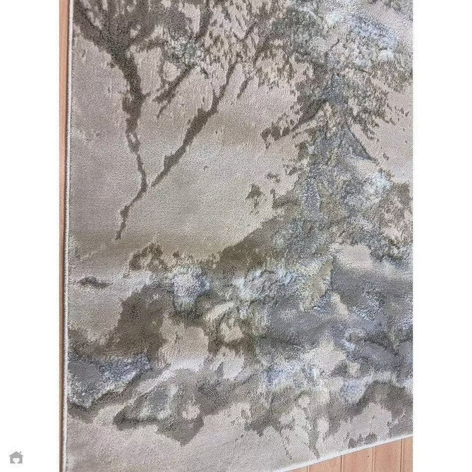 Aurora AU02 Cloud Modern Abstract Distressed Marbled Metallic Shimmer Textured High-Density Soft Smooth Low Profile Polyblend Short-Pile Grey/Beige/Silver/Cream/White Rug-Asiatic Carpets-Rug Love - The Most Loved Rug Store