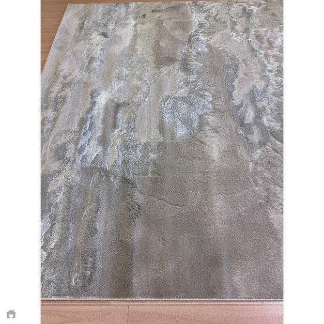Aurora AU02 Cloud Modern Abstract Distressed Marbled Metallic Shimmer Textured High-Density Soft Smooth Low Profile Polyblend Short-Pile Grey/Beige/Silver/Cream/White Rug-Asiatic Carpets-Rug Love - The Most Loved Rug Store