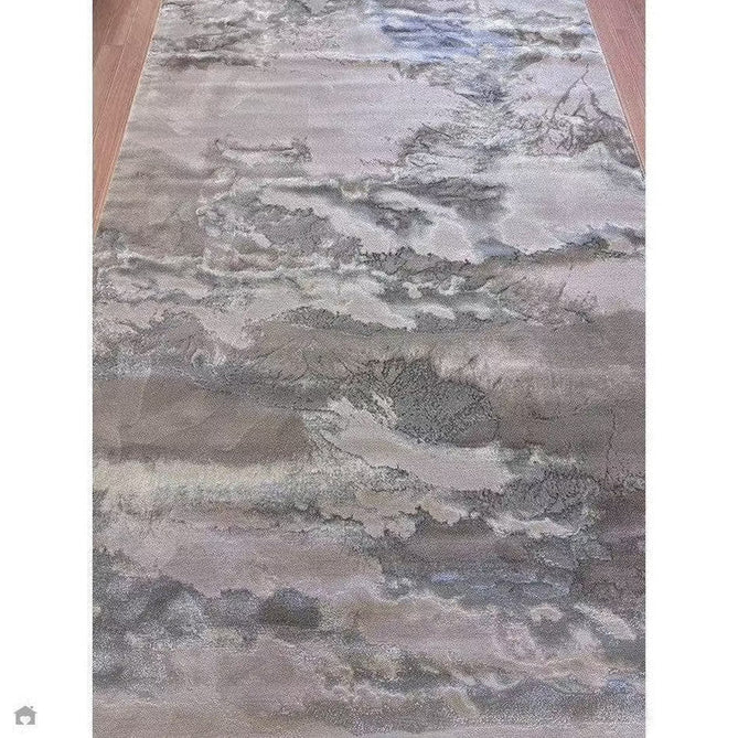 Aurora AU02 Cloud Modern Abstract Distressed Marbled Metallic Shimmer Textured High-Density Soft Smooth Low Profile Polyblend Short-Pile Grey/Beige/Silver/Cream/White Rug-Asiatic Carpets-Rug Love - The Most Loved Rug Store