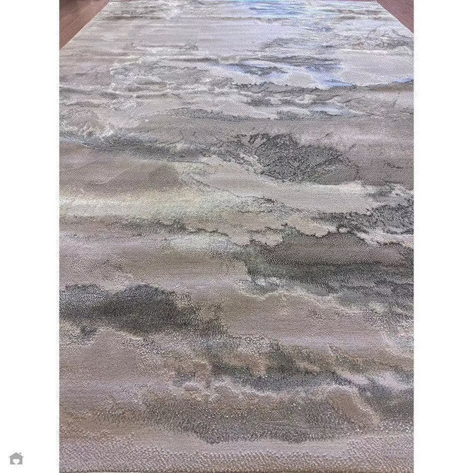 Aurora AU02 Cloud Modern Abstract Distressed Marbled Metallic Shimmer Textured High-Density Soft Smooth Low Profile Polyblend Short-Pile Grey/Beige/Silver/Cream/White Rug-Asiatic Carpets-Rug Love - The Most Loved Rug Store