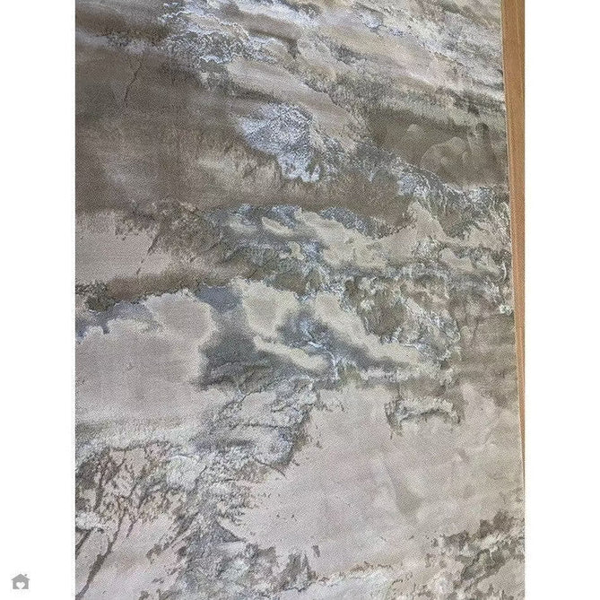 Aurora AU02 Cloud Modern Abstract Distressed Marbled Metallic Shimmer Textured High-Density Soft Smooth Low Profile Polyblend Short-Pile Grey/Beige/Silver/Cream/White Rug-Asiatic Carpets-Rug Love - The Most Loved Rug Store