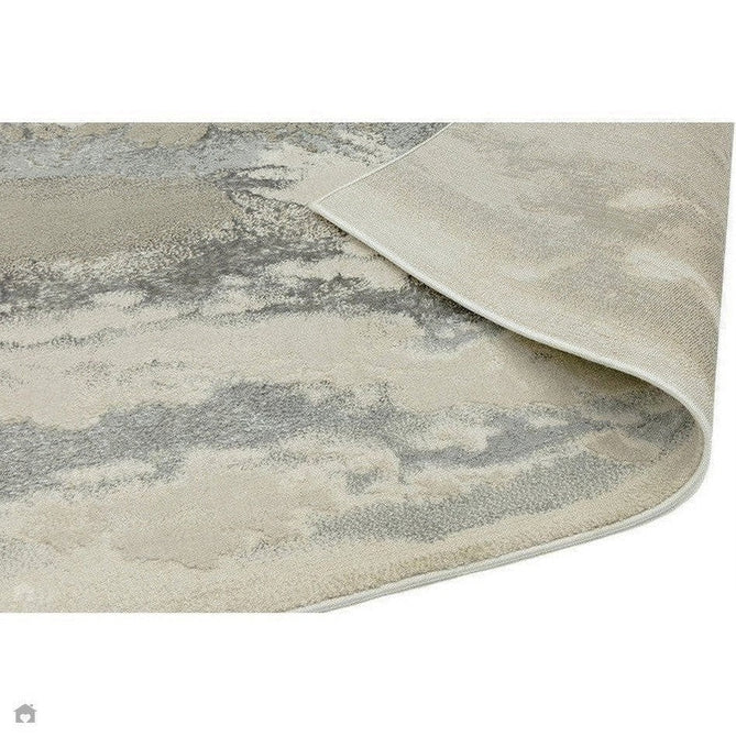 Aurora AU02 Cloud Modern Abstract Distressed Marbled Metallic Shimmer Textured High-Density Soft Smooth Low Profile Polyblend Short-Pile Grey/Beige/Silver/Cream/White Rug-Asiatic Carpets-Rug Love - The Most Loved Rug Store
