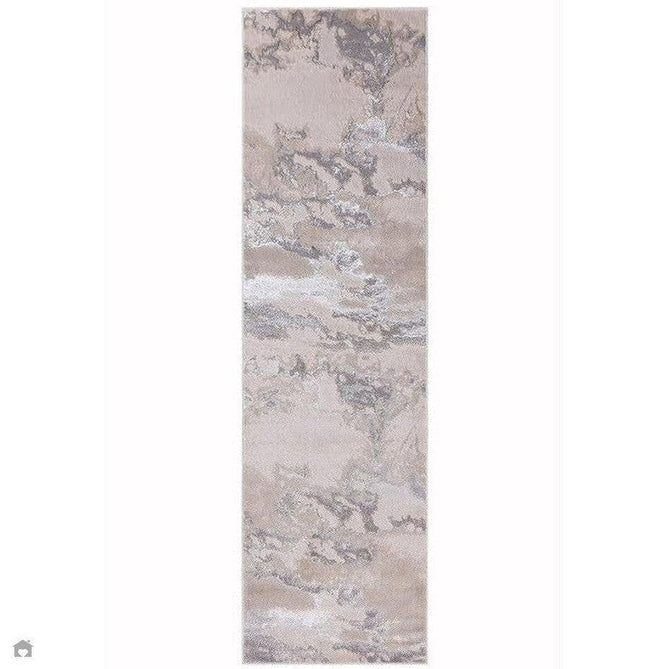 Aurora AU02 Cloud Modern Abstract Distressed Marbled Metallic Shimmer Textured High-Density Soft Smooth Low Profile Polyblend Short-Pile Grey/Beige/Silver/Cream/White Rug-Asiatic Carpets-Rug Love - The Most Loved Rug Store