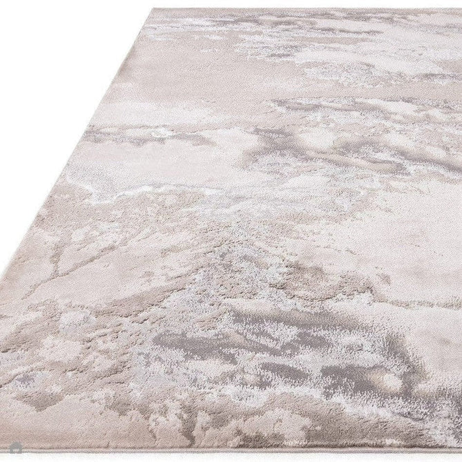 Aurora AU02 Cloud Modern Abstract Distressed Marbled Metallic Shimmer Textured High-Density Soft Smooth Low Profile Polyblend Short-Pile Grey/Beige/Silver/Cream/White Rug-Asiatic Carpets-Rug Love - The Most Loved Rug Store