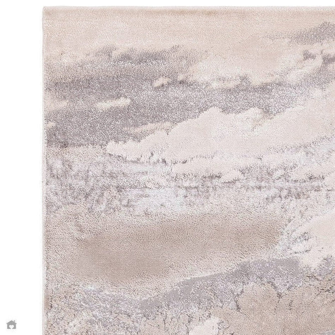 Aurora AU02 Cloud Modern Abstract Distressed Marbled Metallic Shimmer Textured High-Density Soft Smooth Low Profile Polyblend Short-Pile Grey/Beige/Silver/Cream/White Rug-Asiatic Carpets-Rug Love - The Most Loved Rug Store