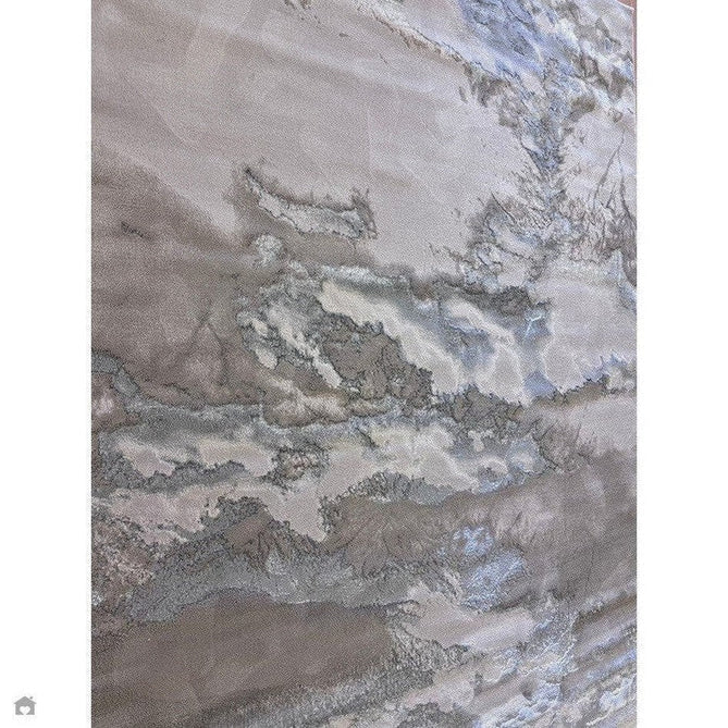 Aurora AU02 Cloud Modern Abstract Distressed Marbled Metallic Shimmer Textured High-Density Soft Smooth Low Profile Polyblend Short-Pile Grey/Beige/Silver/Cream/White Rug-Asiatic Carpets-Rug Love - The Most Loved Rug Store