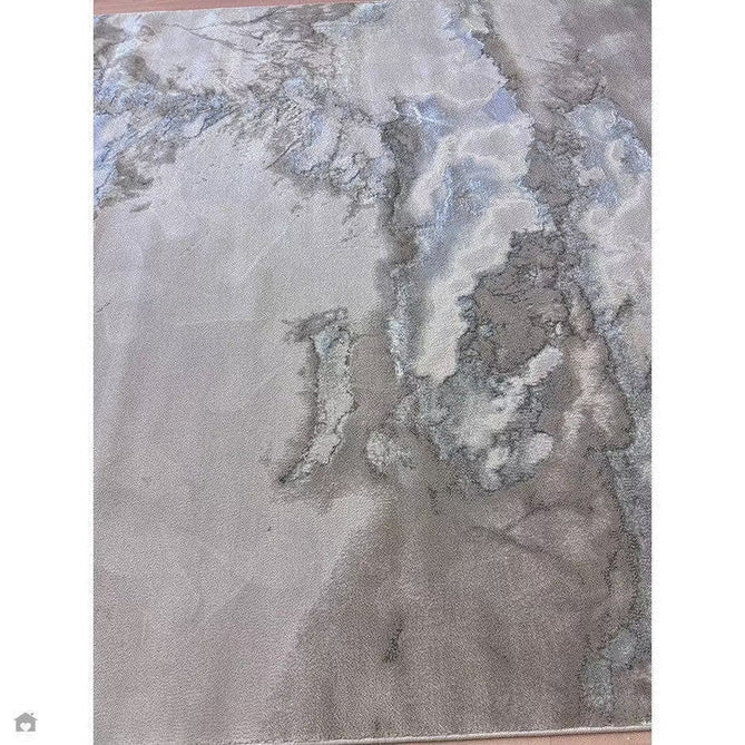 Aurora AU02 Cloud Modern Abstract Distressed Marbled Metallic Shimmer Textured High-Density Soft Smooth Low Profile Polyblend Short-Pile Grey/Beige/Silver/Cream/White Rug-Asiatic Carpets-Rug Love - The Most Loved Rug Store