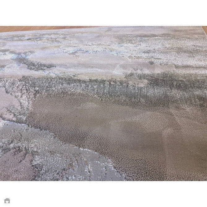 Aurora AU02 Cloud Modern Abstract Distressed Marbled Metallic Shimmer Textured High-Density Soft Smooth Low Profile Polyblend Short-Pile Grey/Beige/Silver/Cream/White Rug-Asiatic Carpets-Rug Love - The Most Loved Rug Store