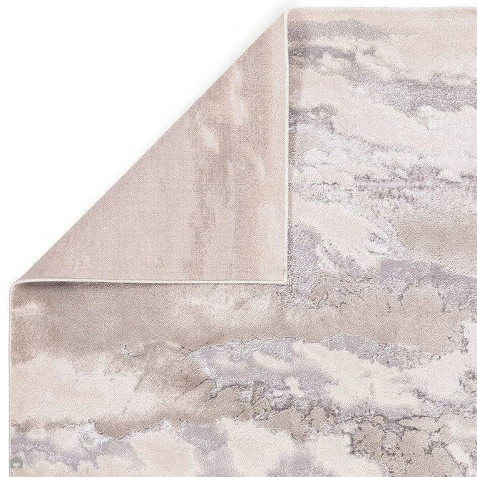 Aurora AU02 Cloud Modern Abstract Distressed Marbled Metallic Shimmer Textured High-Density Soft Smooth Low Profile Polyblend Short-Pile Grey/Beige/Silver/Cream/White Runner-Asiatic Carpets-Rug Love - The Most Loved Rug Store