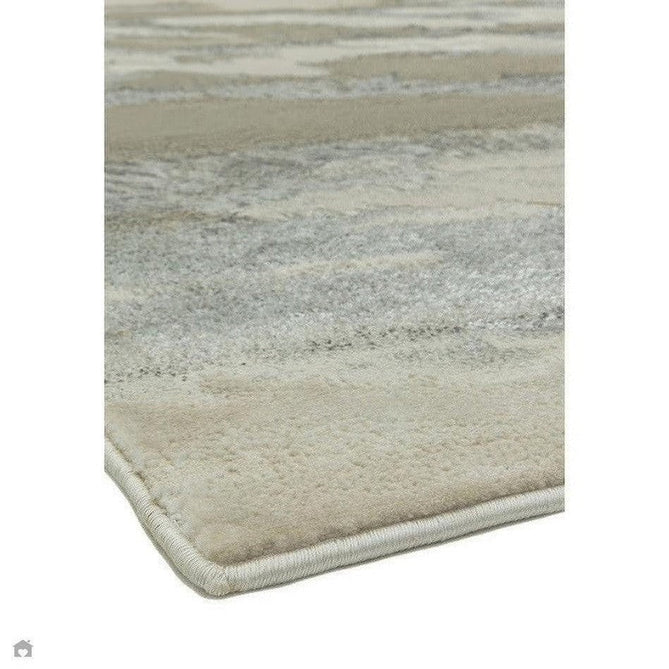 Aurora AU02 Cloud Modern Abstract Distressed Marbled Metallic Shimmer Textured High-Density Soft Smooth Low Profile Short-Pile Silver/Cream/White Runner-Asiatic Carpets-Rug Love - The Most Loved Rug Store