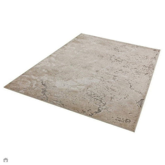 Aurora AU03 Solar Modern Abstract Distressed Marbled Metallic Shimmer Textured High-Density Soft Smooth Low Profile Polyblend Short-Pile Silver/Grey/Charcoal/Beige/Cream Runner