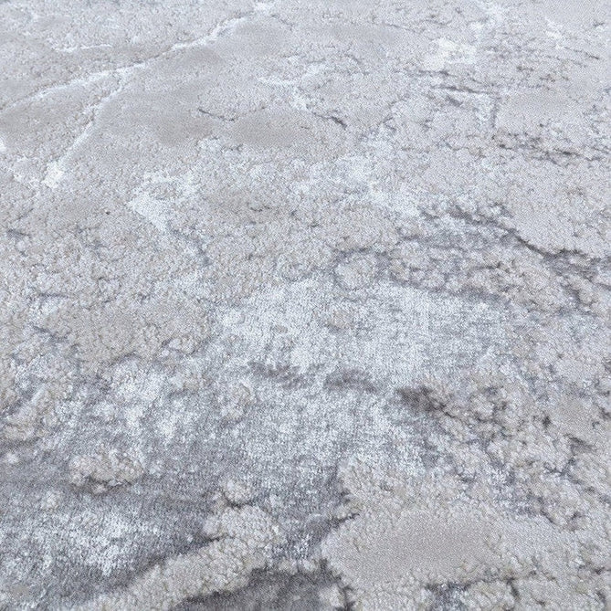 Aurora AU03 Solar Modern Abstract Distressed Marbled Metallic Shimmer Textured High-Density Soft Smooth Low Profile Polyblend Short-Pile Silver/Grey/Charcoal/Beige/Cream Runner-Asiatic Carpets-Rug Love - The Most Loved Rug Store