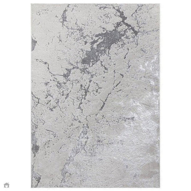 Aurora AU03 Solar Modern Abstract Distressed Marbled Metallic Shimmer Textured High-Density Soft Smooth Low Profile Short-Pile Silver/Beige/Grey/Cream Rug-Asiatic Carpets-Rug Love - The Most Loved Rug Store