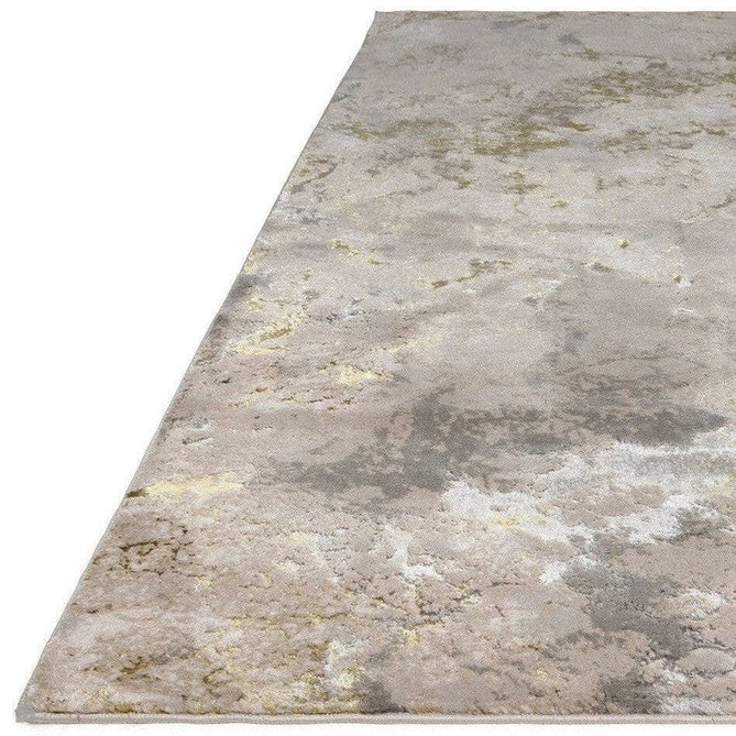 Aurora AU04 Galaxy Modern Abstract Distressed Marbled Metallic Shimmer Textured High-Density Soft Smooth Low Profile Polyblend Short-Pile Beige/Gold/Silver/Charcoal Grey/Cream Rug-Asiatic Carpets-Rug Love - The Most Loved Rug Store