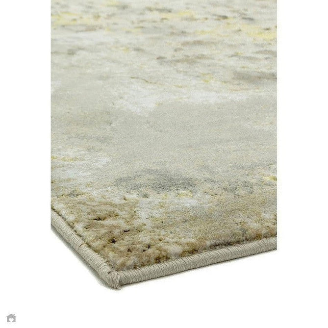 Aurora AU04 Galaxy Modern Abstract Distressed Marbled Metallic Shimmer Textured High-Density Soft Smooth Low Profile Polyblend Short-Pile Beige/Gold/Silver/Charcoal Grey/Cream Rug-Asiatic Carpets-Rug Love - The Most Loved Rug Store