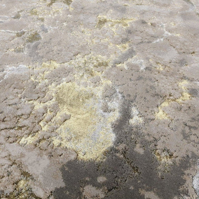 Aurora AU04 Galaxy Modern Abstract Distressed Marbled Metallic Shimmer Textured High-Density Soft Smooth Low Profile Polyblend Short-Pile Beige/Gold/Silver/Charcoal Grey/Cream Rug-Asiatic Carpets-Rug Love - The Most Loved Rug Store