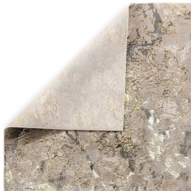 Aurora AU04 Galaxy Modern Abstract Distressed Marbled Metallic Shimmer Textured High-Density Soft Smooth Low Profile Polyblend Short-Pile Beige/Gold/Silver/Charcoal Grey/Cream Rug-Asiatic Carpets-Rug Love - The Most Loved Rug Store