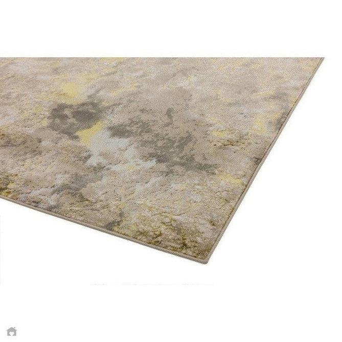 Aurora AU04 Galaxy Modern Abstract Distressed Marbled Metallic Shimmer Textured High-Density Soft Smooth Low Profile Polyblend Short-Pile Beige/Gold/Silver/Charcoal Grey/Cream Rug-Asiatic Carpets-Rug Love - The Most Loved Rug Store