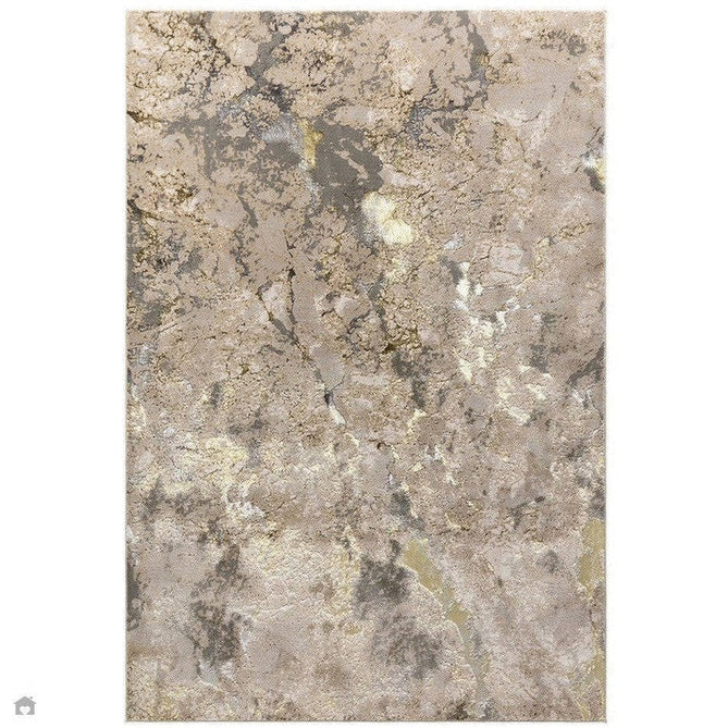 Aurora AU04 Galaxy Modern Abstract Distressed Marbled Metallic Shimmer Textured High-Density Soft Smooth Low Profile Polyblend Short-Pile Beige/Gold/Silver/Charcoal Grey/Cream Rug-Asiatic Carpets-Rug Love - The Most Loved Rug Store