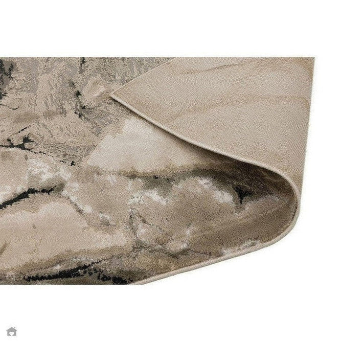 Aurora AU05 Quartz Modern Abstract Distressed Marbled Metallic Shimmer Textured High-Density Soft Smooth Low Profile Polyblend Short-Pile Silver/Grey/Charcoal Grey/Black/Cream Rug-Asiatic Carpets-Rug Love - The Most Loved Rug Store