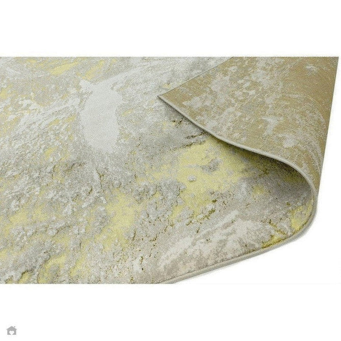 Aurora AU06 Lustre Modern Abstract Distressed Marbled Metallic Shimmer Textured High-Density Soft Smooth Low Profile Polyblend Short-Pile Silver/Gold/Beige/Cream/Pale Grey Rug-Asiatic Carpets-Rug Love - The Most Loved Rug Store