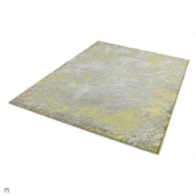 Aurora AU06 Lustre Modern Abstract Distressed Marbled Metallic Shimmer Textured High-Density Soft Smooth Low Profile Polyblend Short-Pile Silver/Gold/Beige/Cream/Pale Grey Rug-Asiatic Carpets-Rug Love - The Most Loved Rug Store