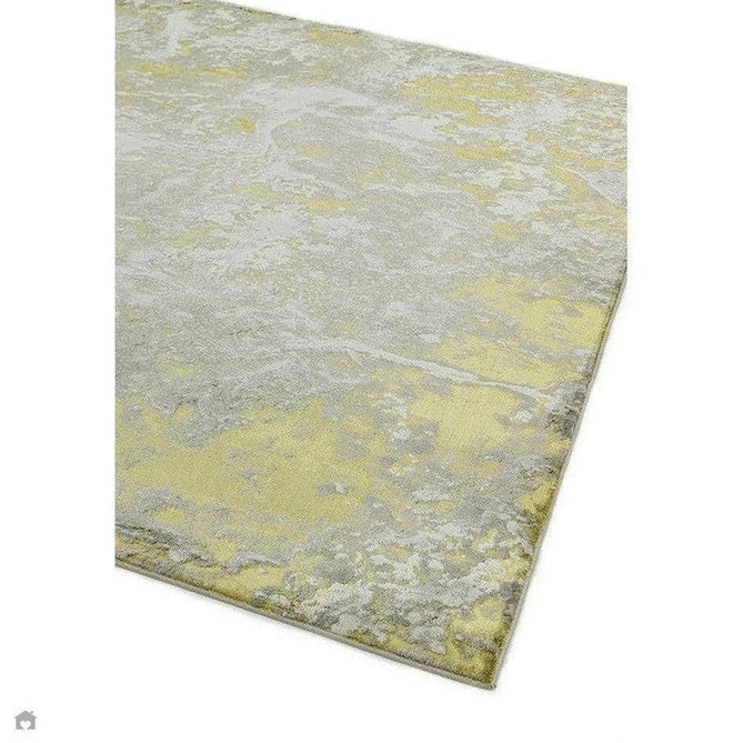 Aurora AU06 Lustre Modern Abstract Distressed Marbled Metallic Shimmer Textured High-Density Soft Smooth Low Profile Polyblend Short-Pile Silver/Gold/Beige/Cream/Pale Grey Rug-Asiatic Carpets-Rug Love - The Most Loved Rug Store